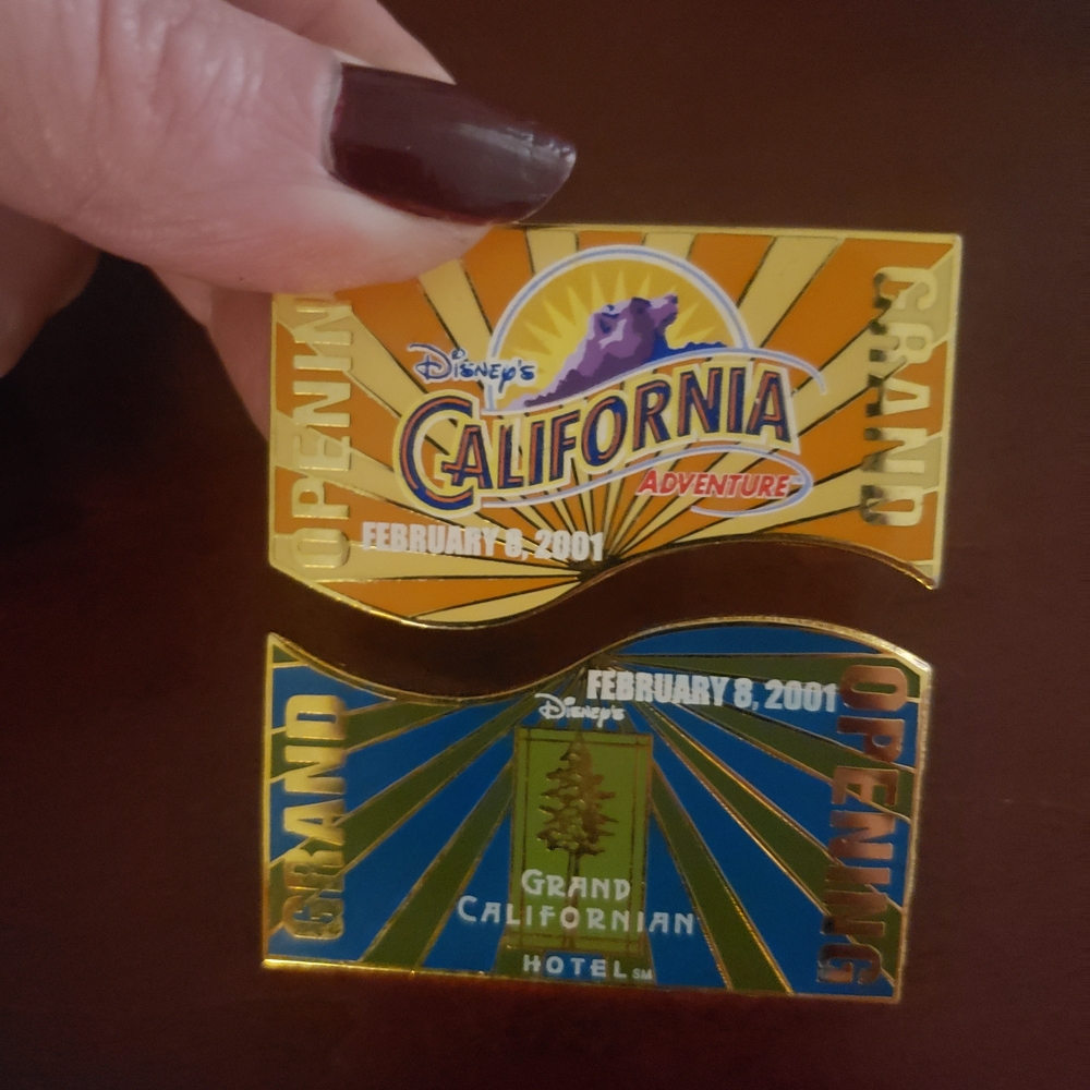 Disney California Adventure Grand Opening Brooch - Gold and Blue